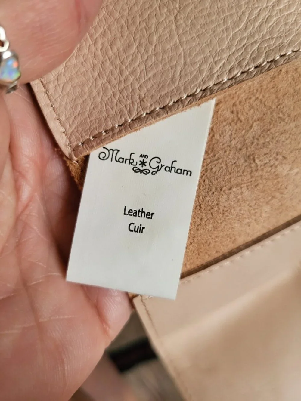 MARK & GRAHAM PINK LEATHER WALLET